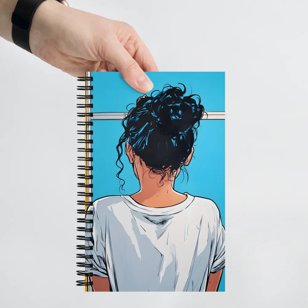 Back View Illustration 
 Spiral Notebook | 140 pages