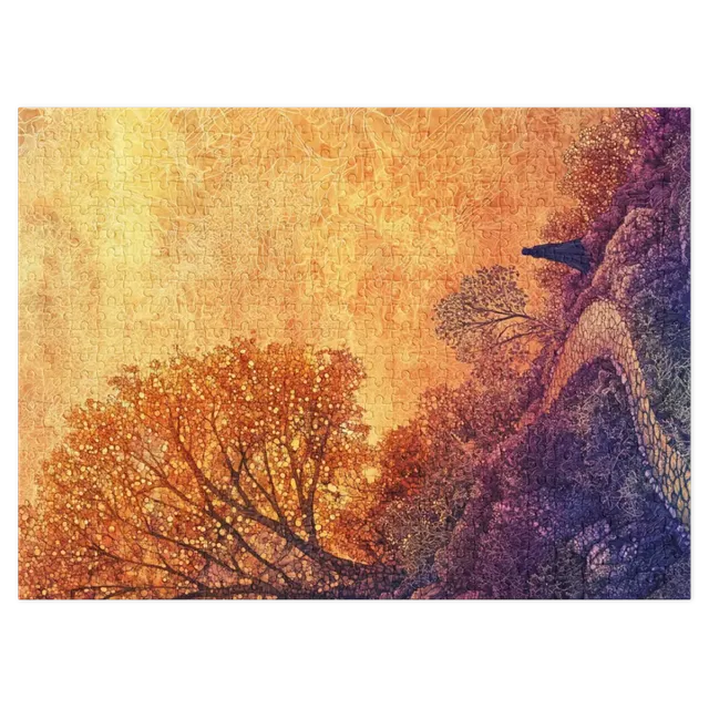Surreal Landscape with Tree and Figure | Jigsaw Puzzle (252/520 pieces)