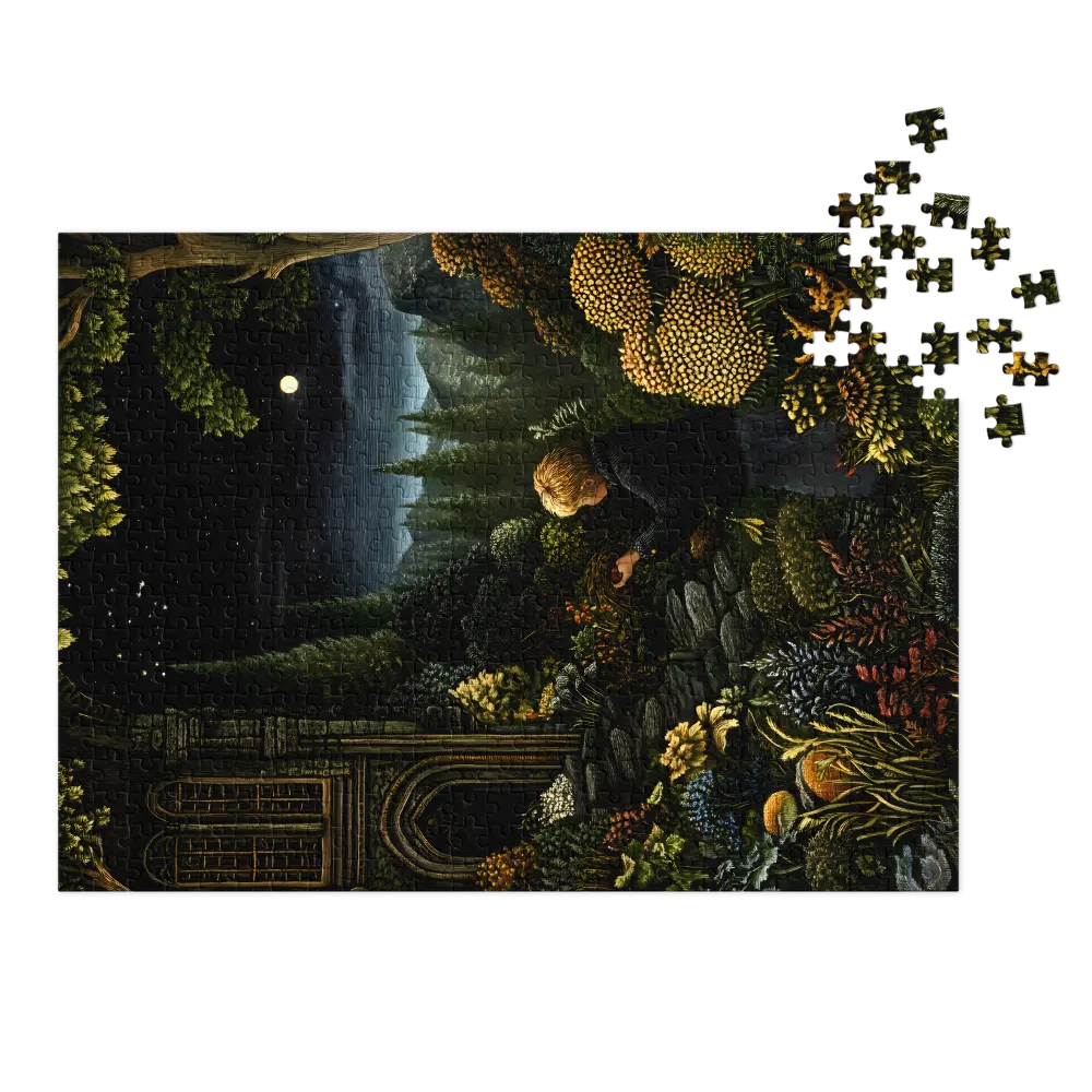 Sussurros do Jardim Noturno 
 Puzzle em caixa de metal