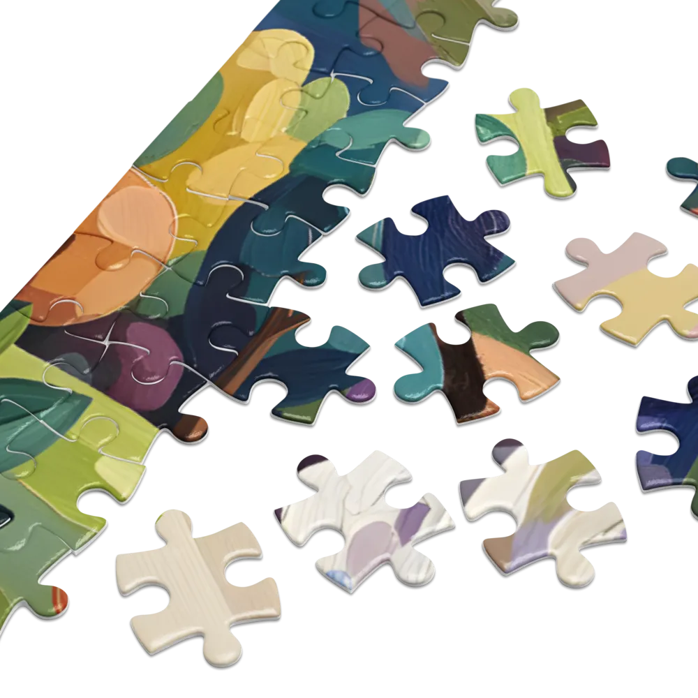 Vivid Mountain Dreamscape 
 Jigsaw Puzzle in Tin Box