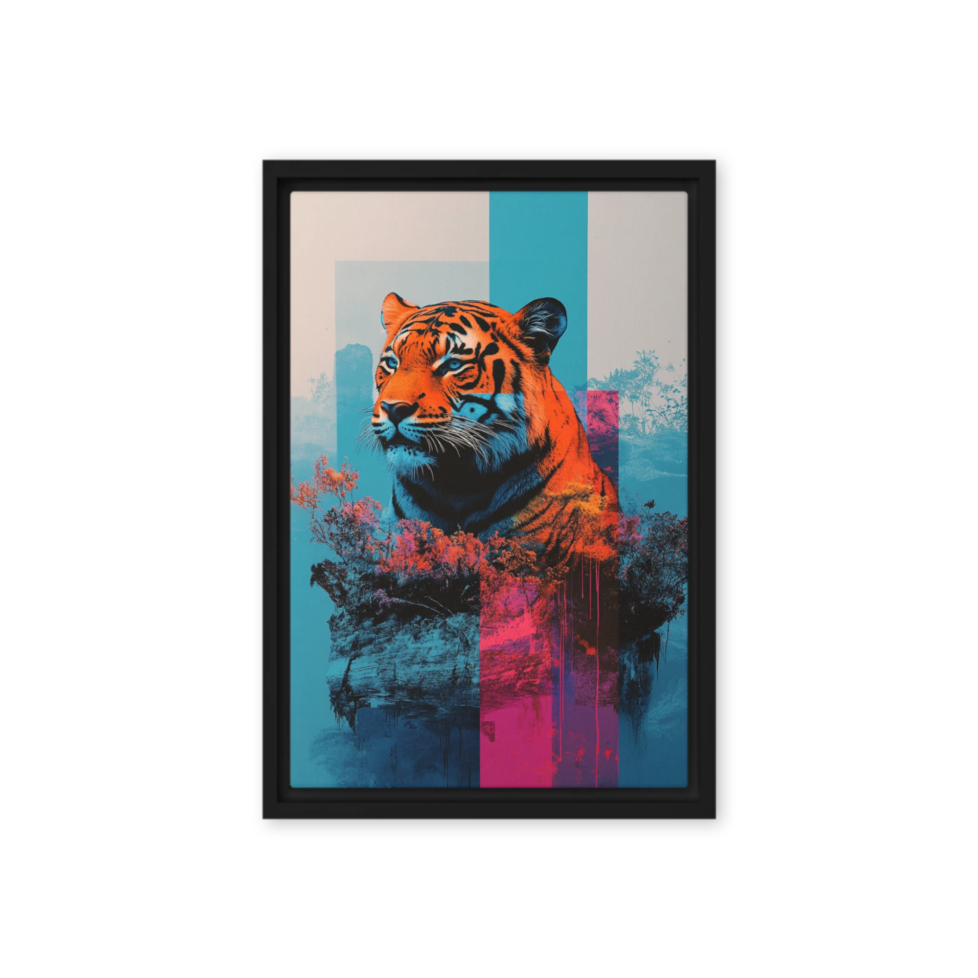 Tiger in Abstract Color