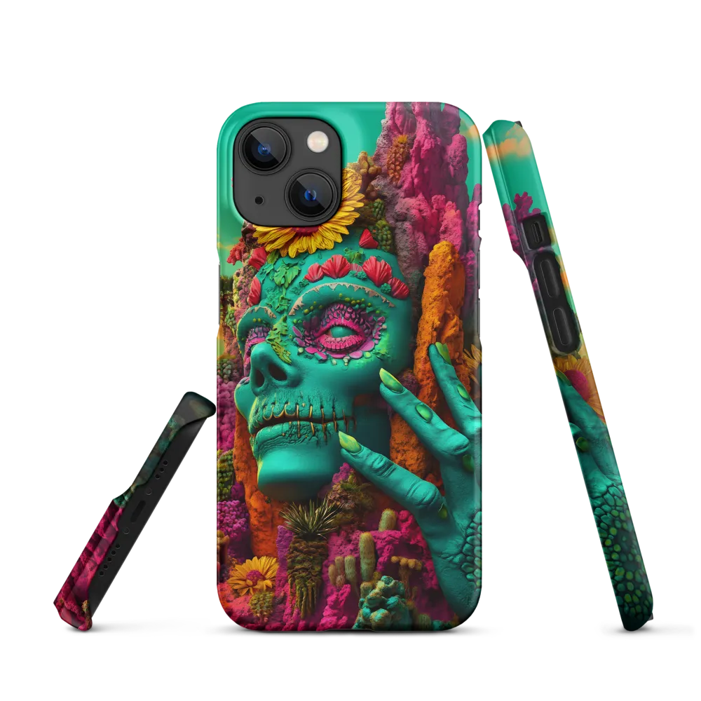 Surreal Skull with Flowers | Phone Case