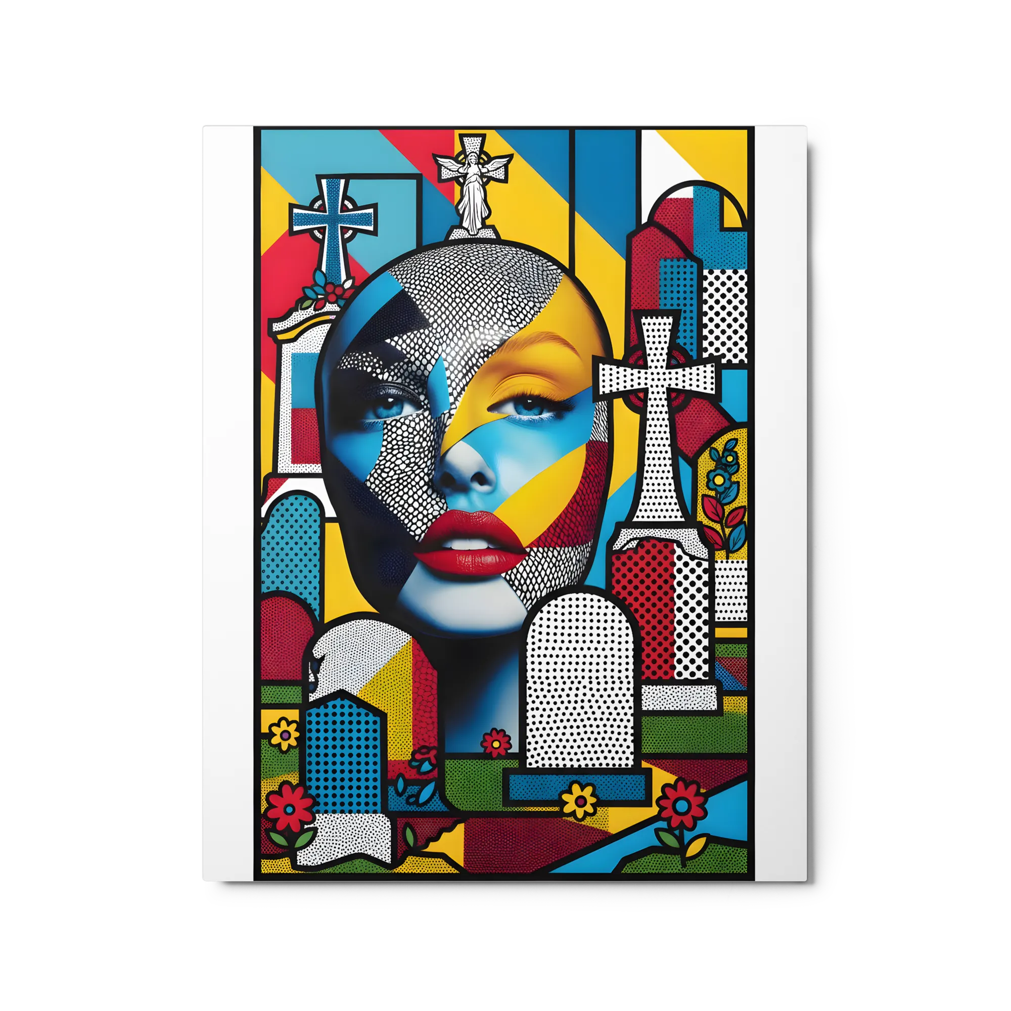 Pop‑Art Graveyard Portrait 
 Canvas | 9″x 12″