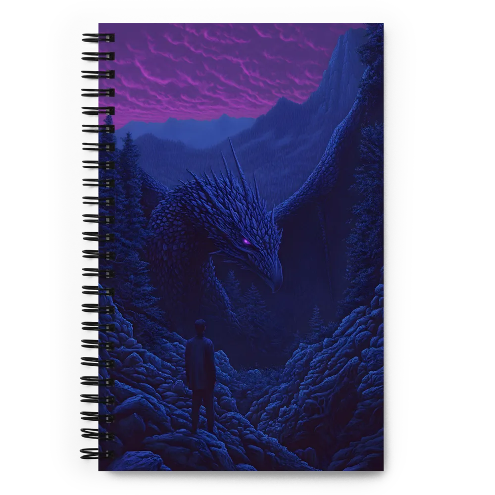 Lone Figure, Mythic Dragon 
 Spiral Notebook | 140 pages