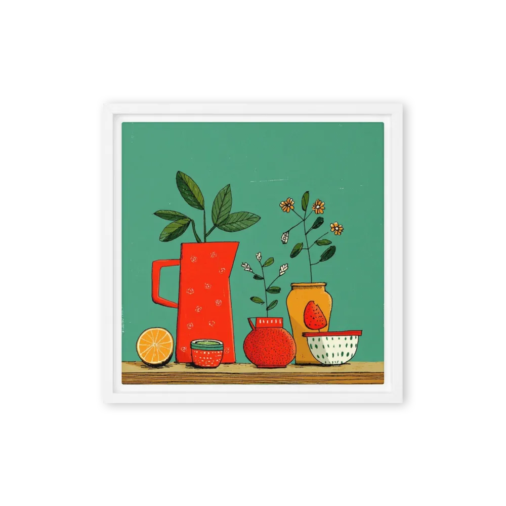 Red Pitcher Still Life | Art Print