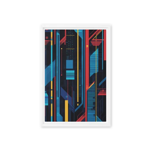 Futuristic Geometric Blueprint | Art Print