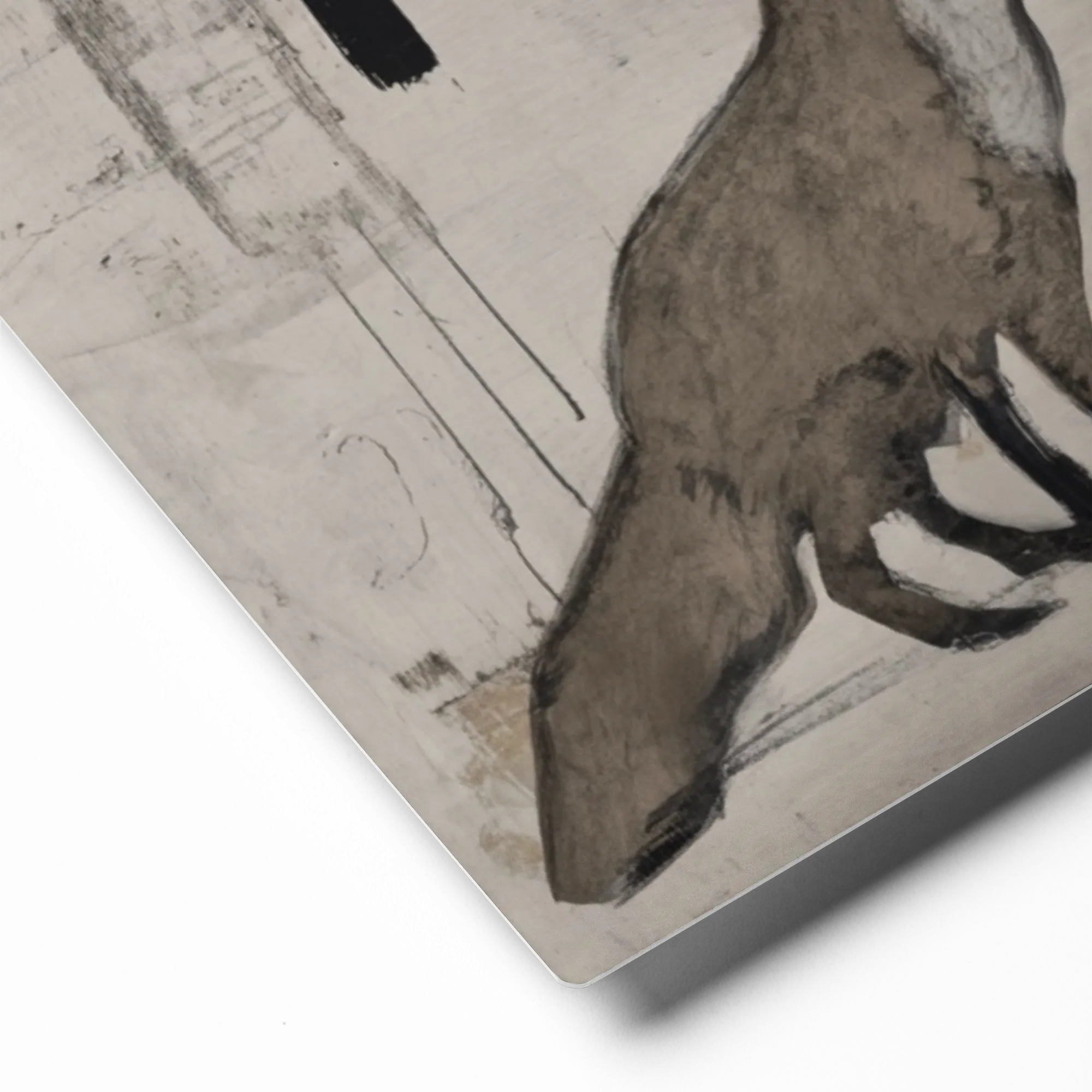 Fox and Abstract Gesture | Art Print