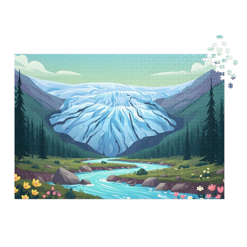 Alpine Glacier River