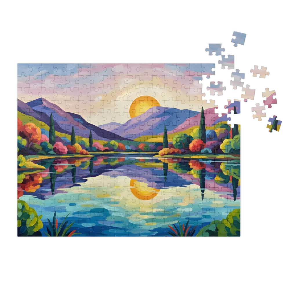 Impressionist Mountain Reflections | Jigsaw Puzzles
