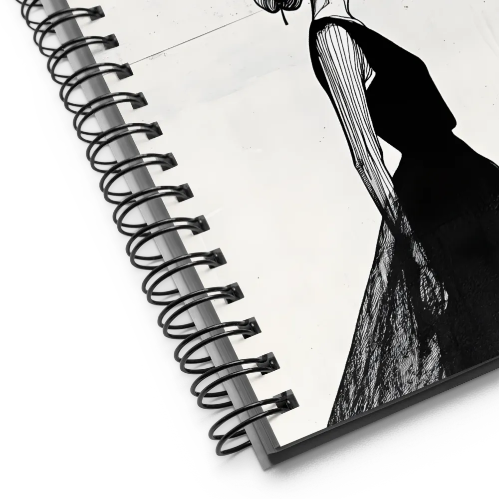 Elegant Profile Illustration 
 Spiral Notebook | 140 pages