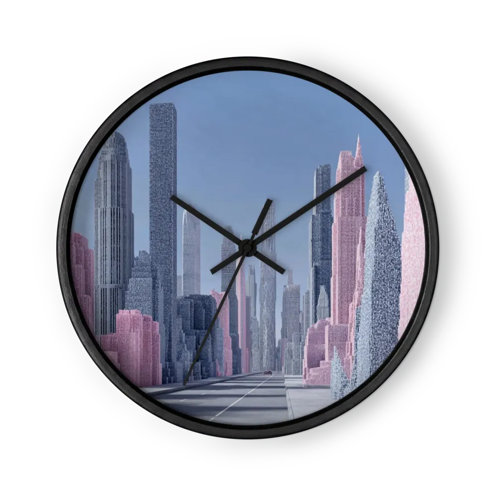 Pastell Metropole | Wanduhr