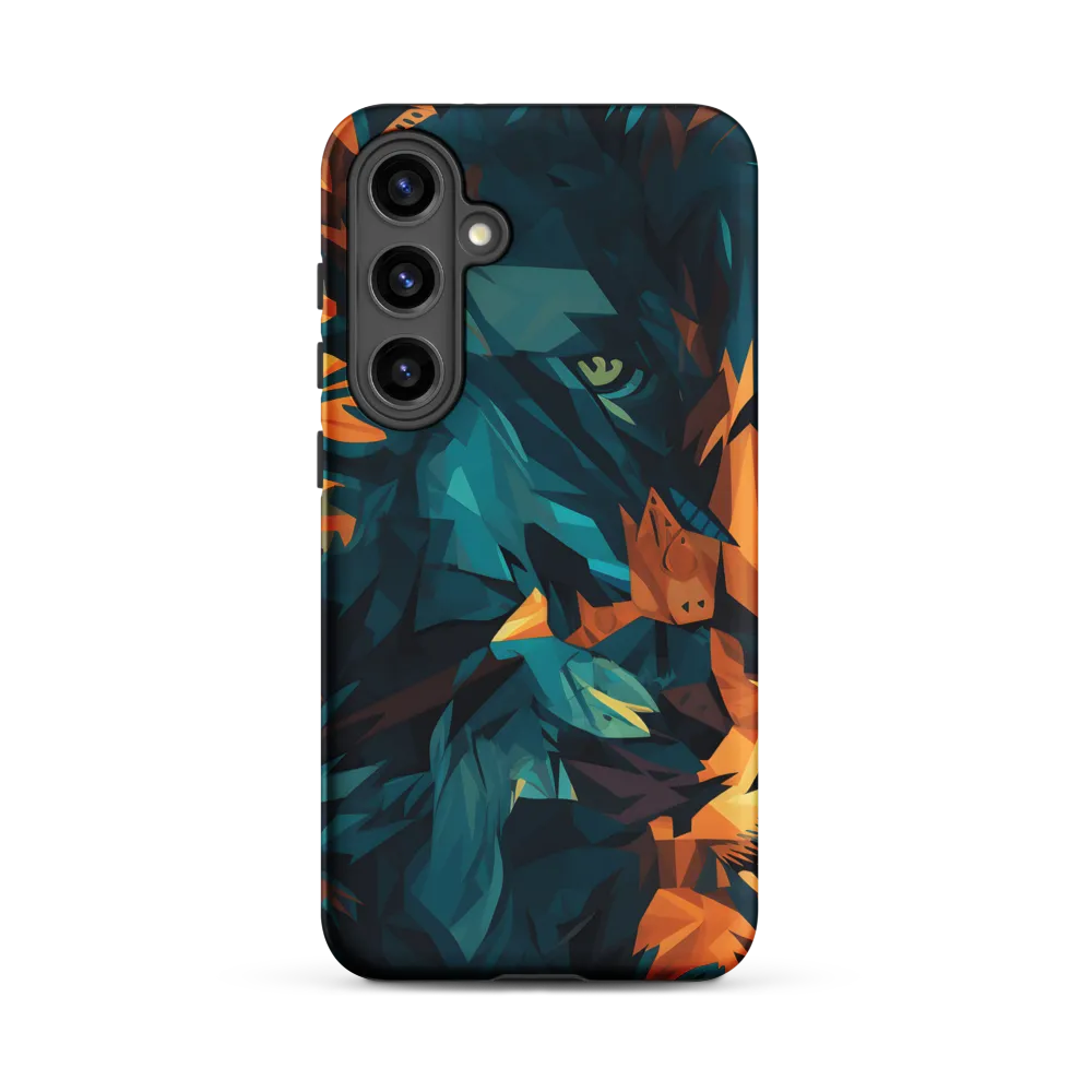 Geometric Lion and Foliage | Phone Case