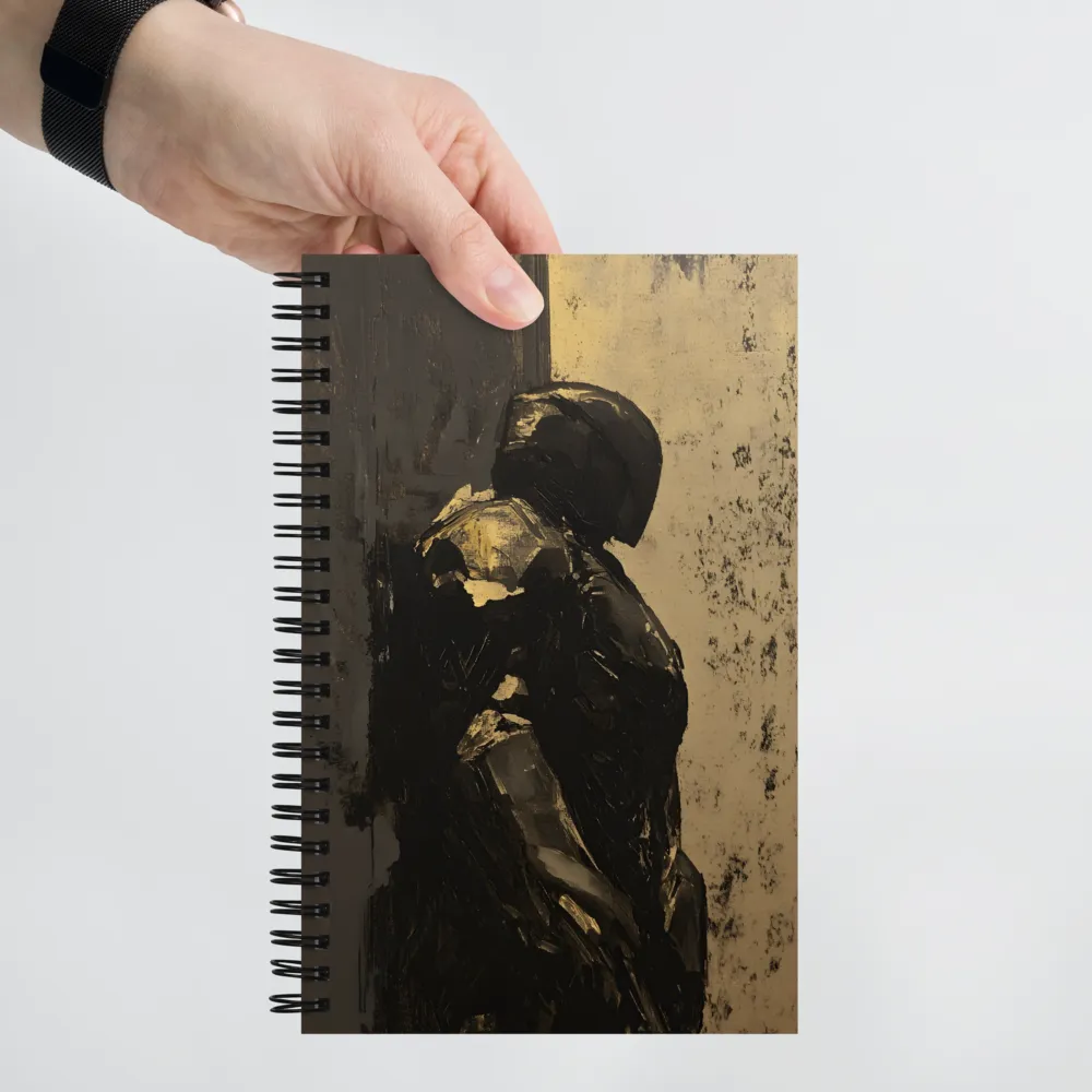 Solitary Gold Figure 
 Spiral Notebook | 140 pages
