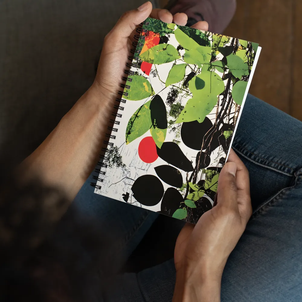 Abstract Leaf Collage 
 Spiral Notebook | 140 pages
