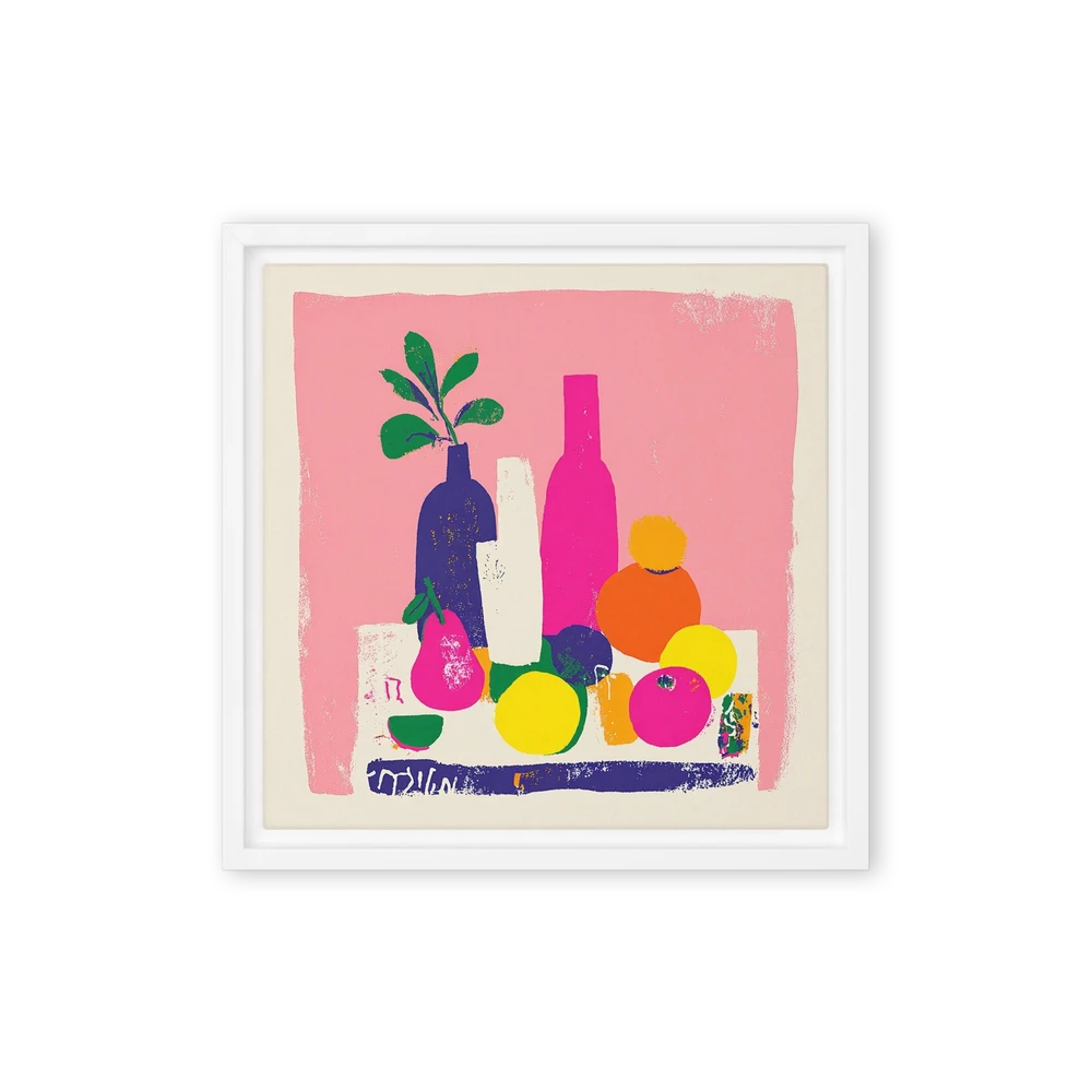 Still Life with Citrus and Bottles | Art Print