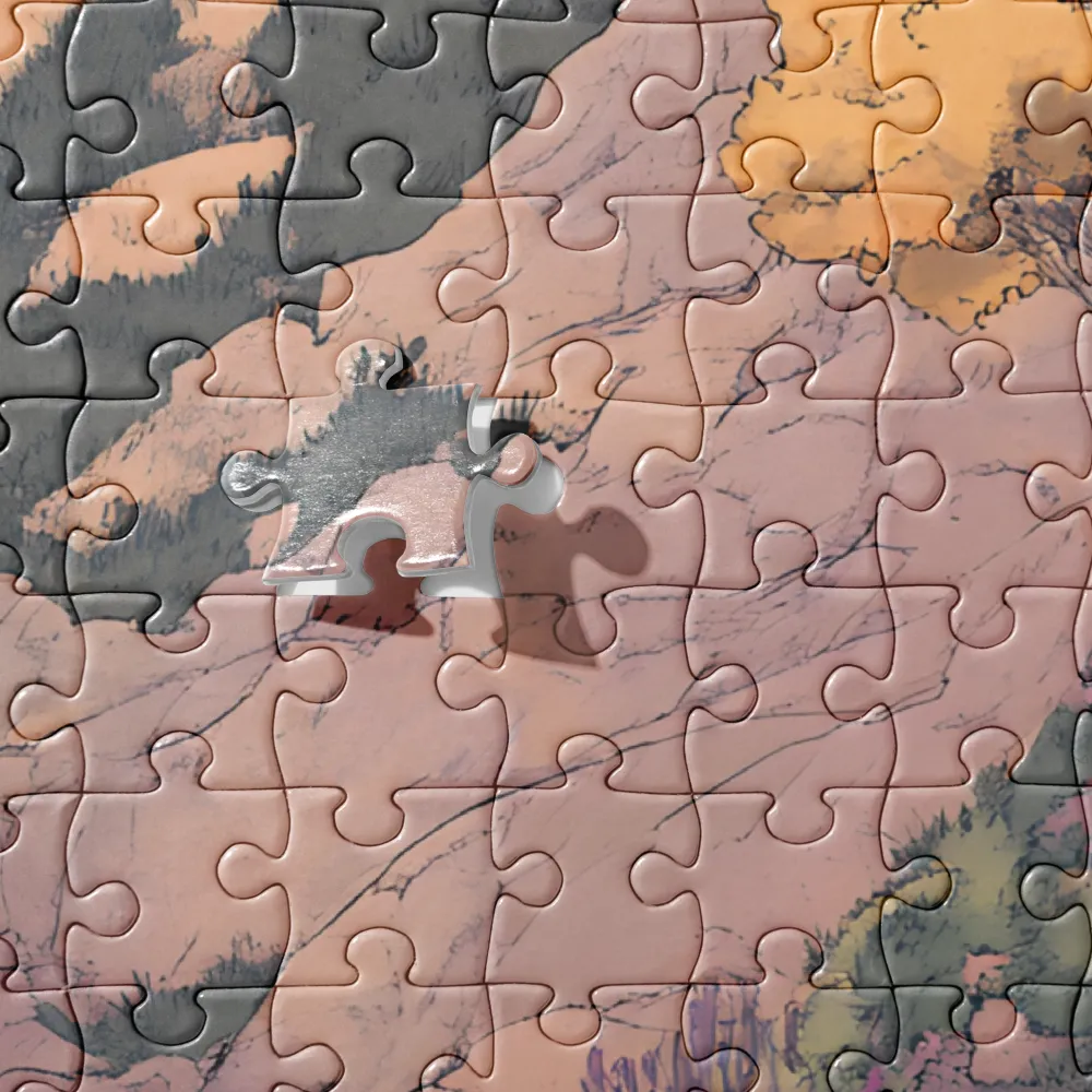 Serene Valley Falls 
 Jigsaw Puzzle
