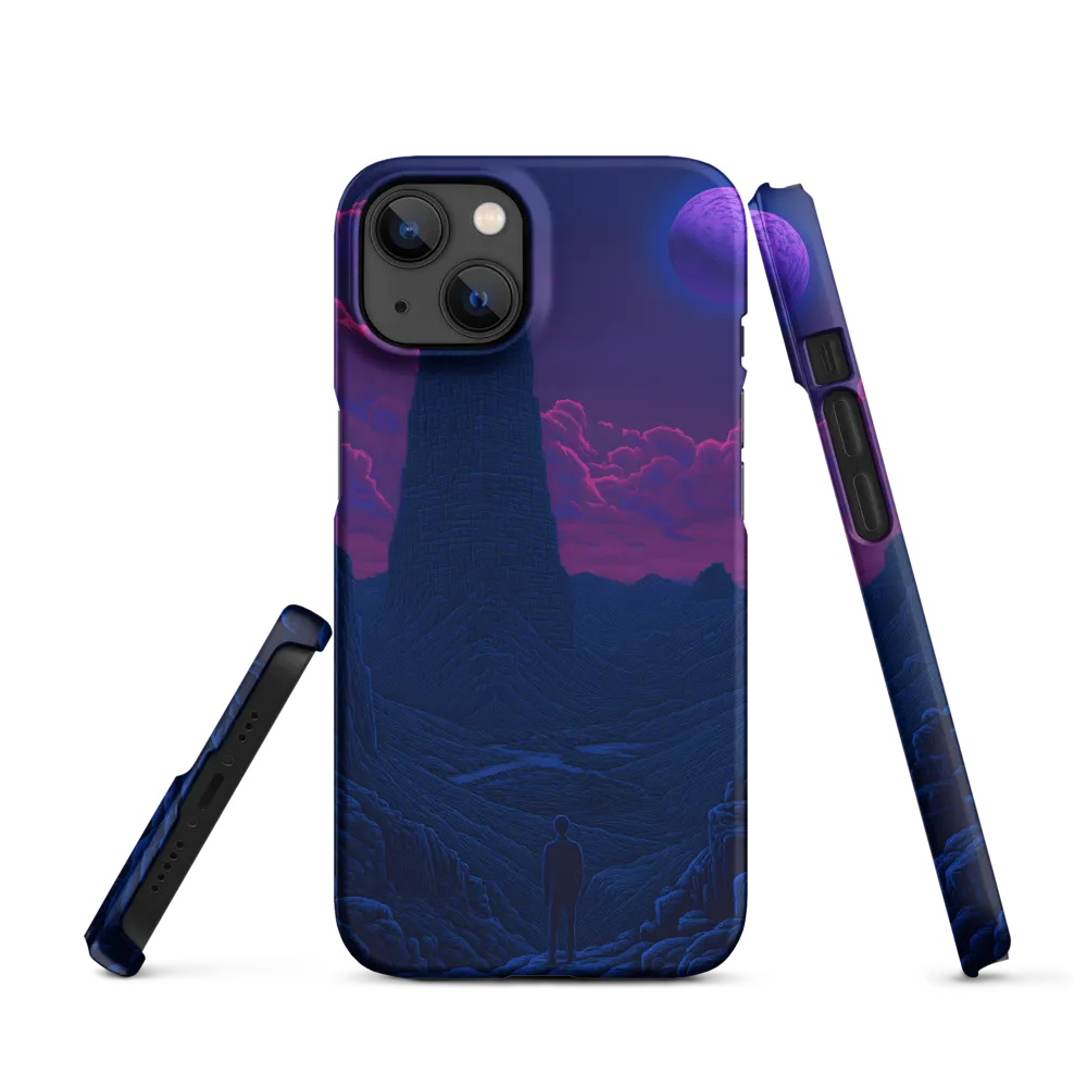 Surreal Landscape with Tower and Planet | Phone Case