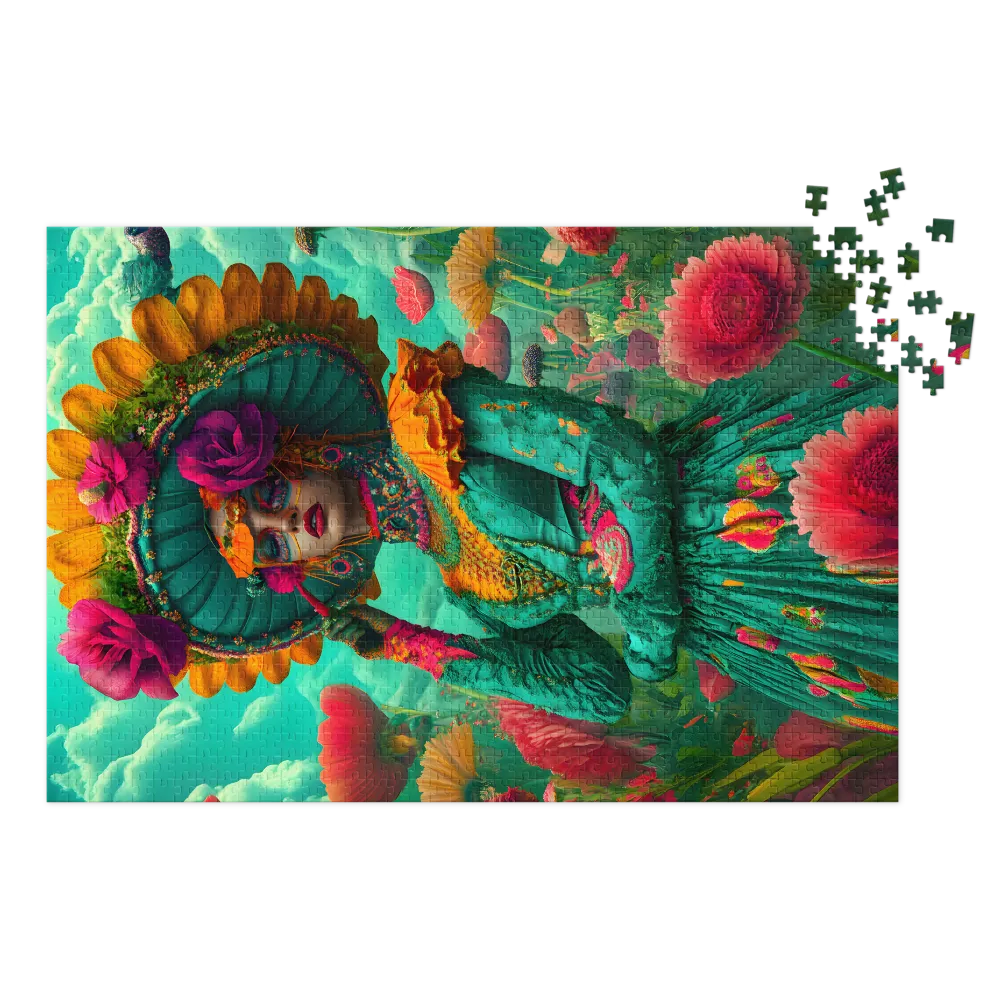 Vibrant Floral Portrait