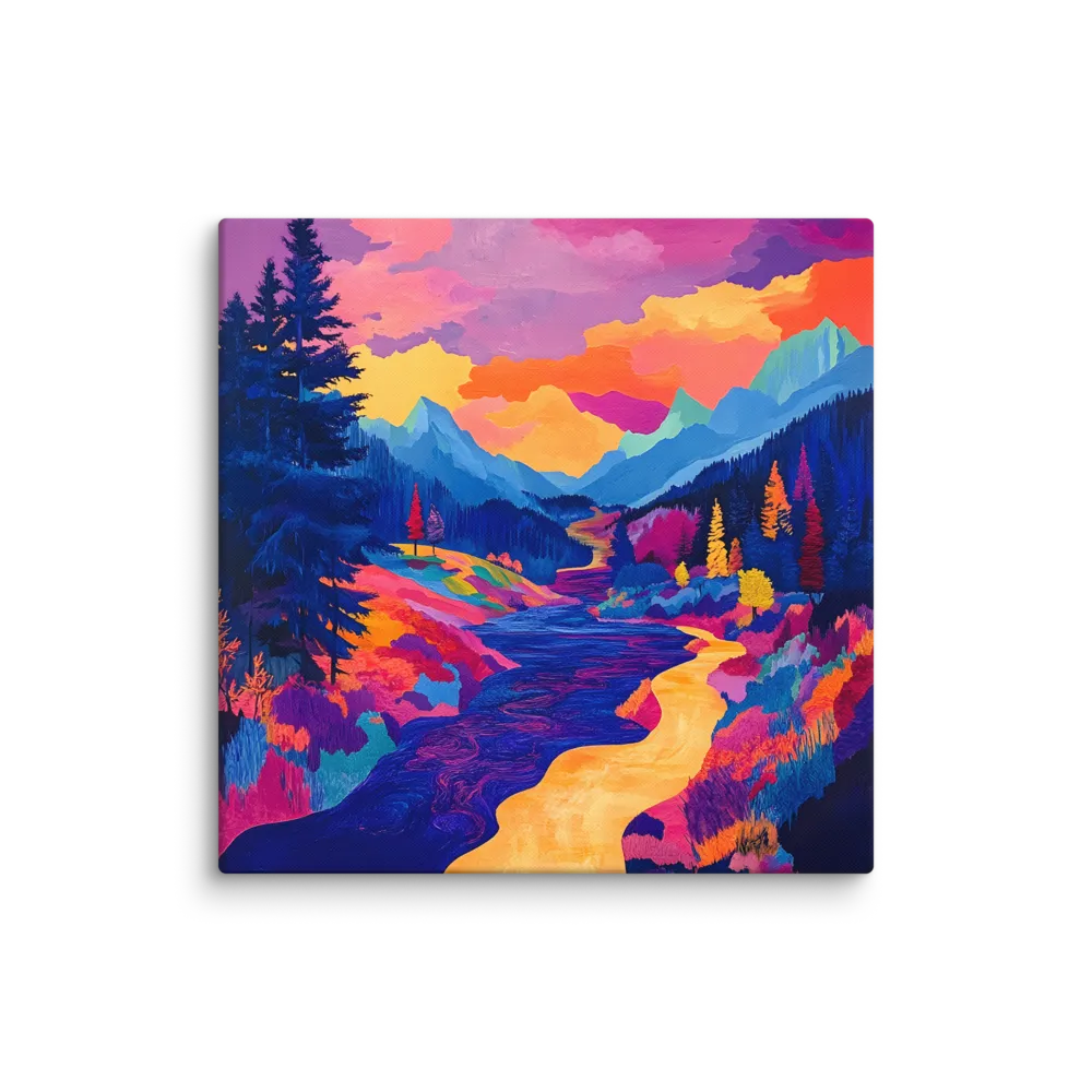 Electric River Valley 
 Canvas | 30″x 30″