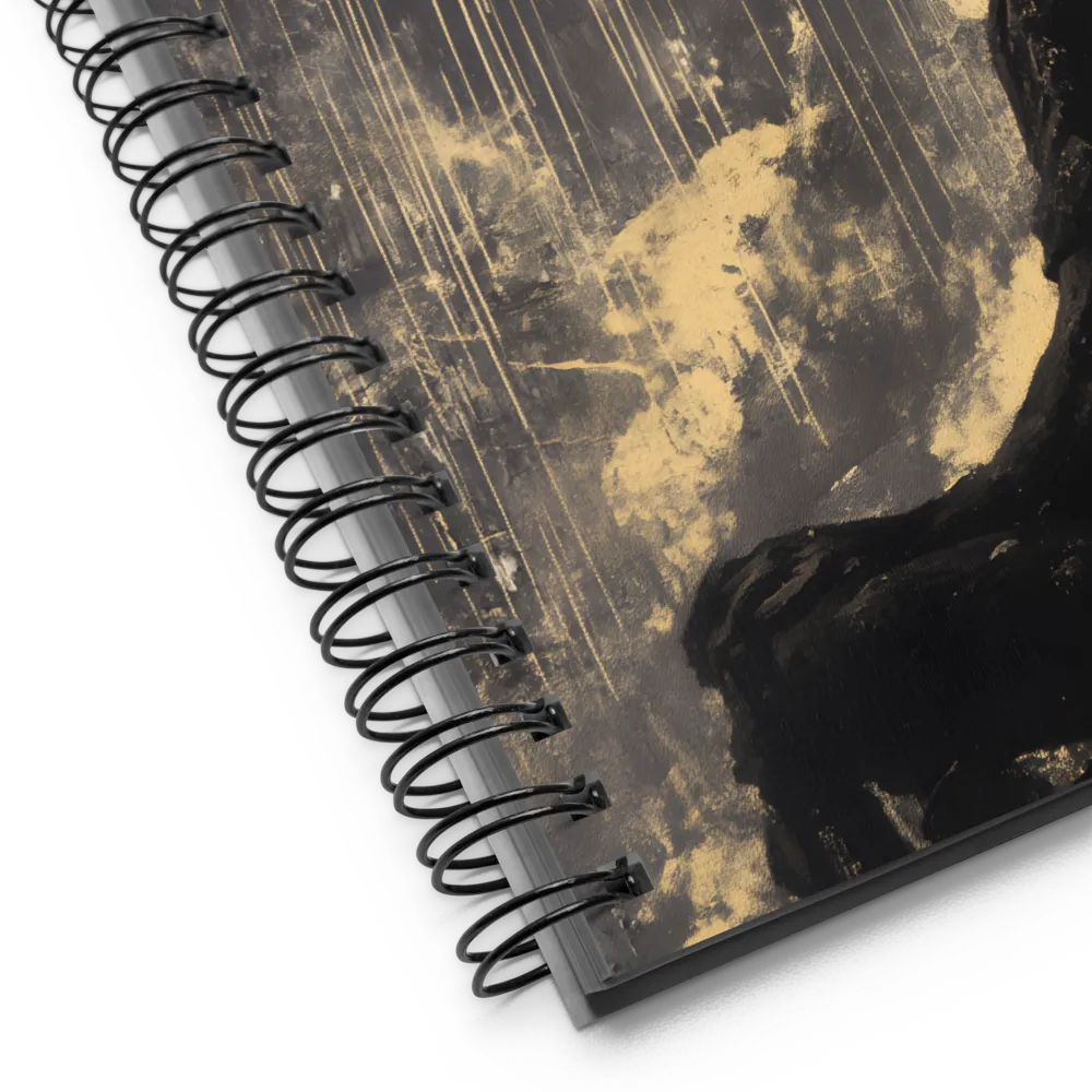 Gilded Silhouette in Storm 
 Spiral Notebook | 140 pages
