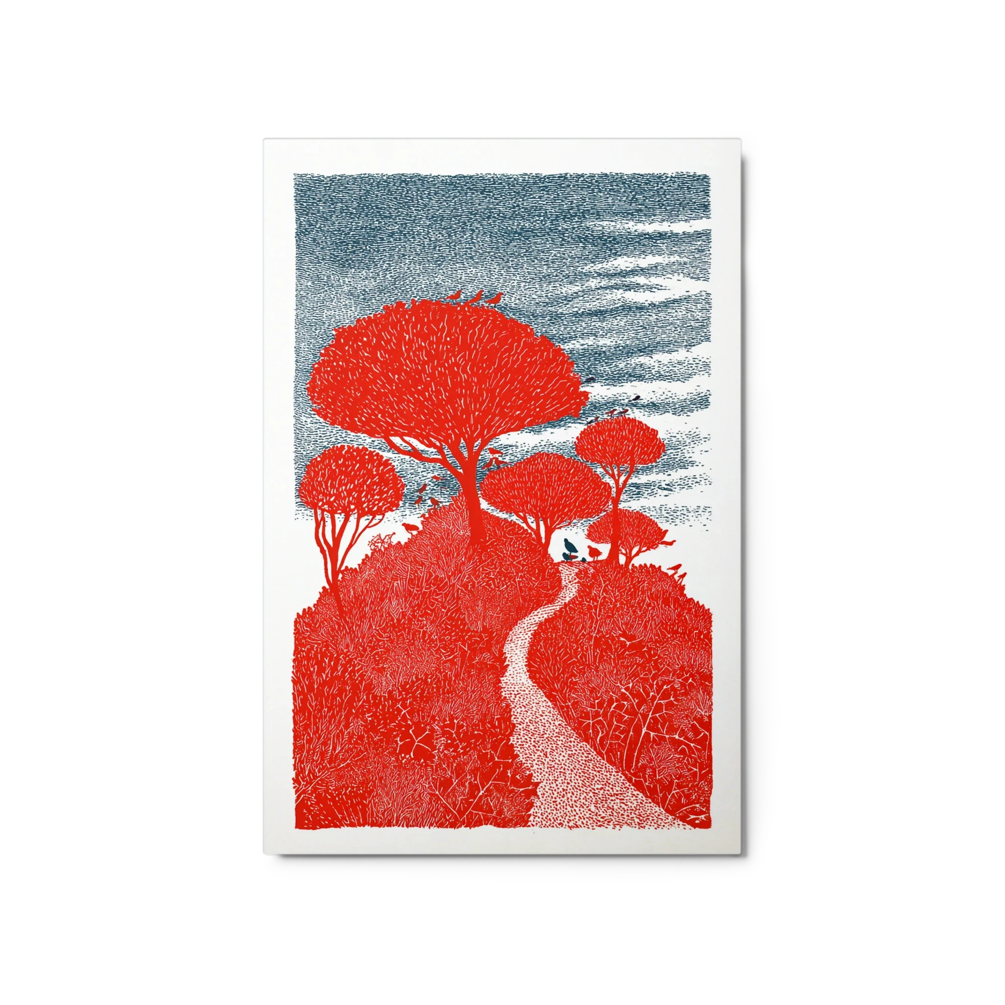 Red Trees on the Hill