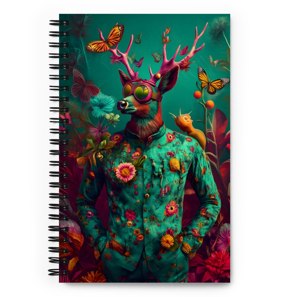 The Floral Stag 
 Spiral Notebook | 140 pages