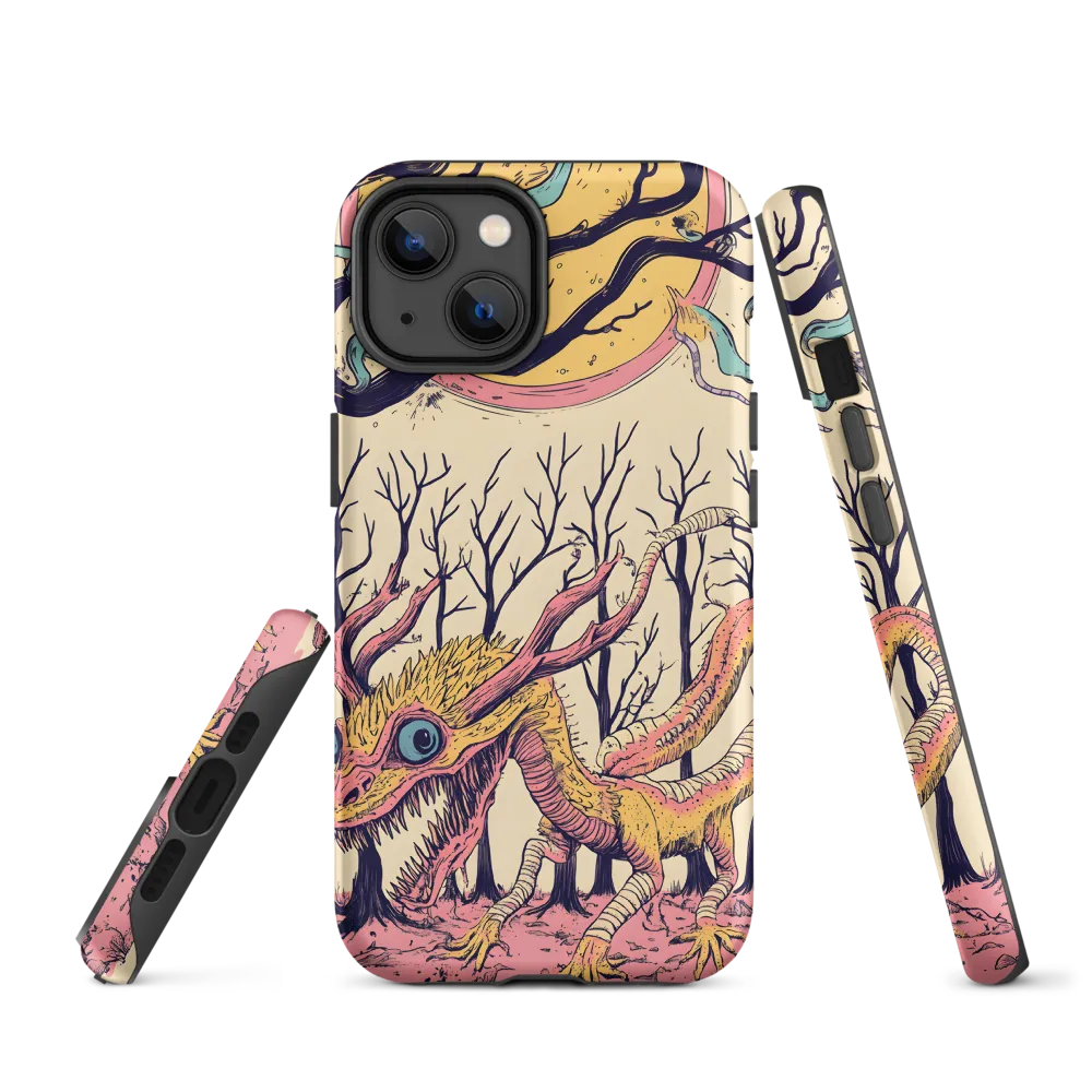 Surreal Dragon in Barren Forest | Phone Case