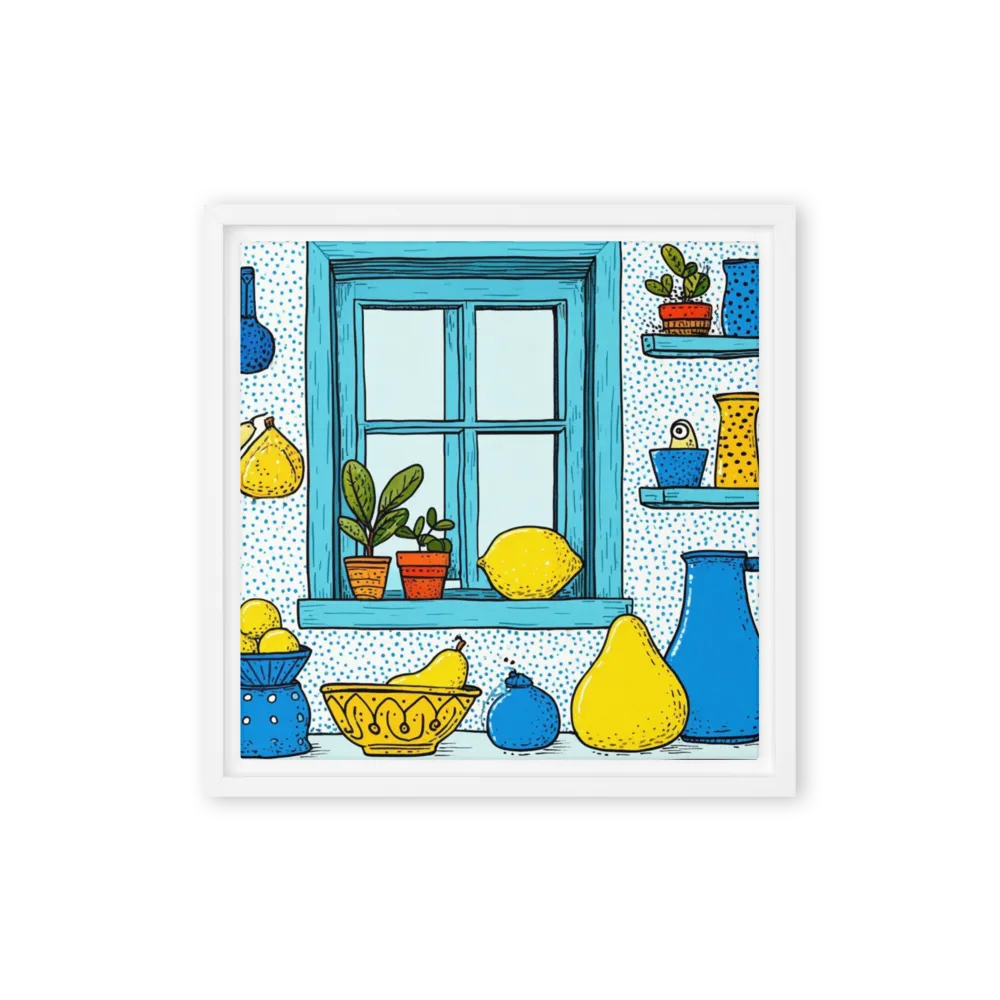 Blue Window with Lemons | Art Print