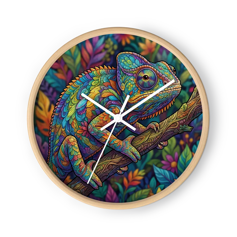 Psychedelic Chameleon | Wall Clock