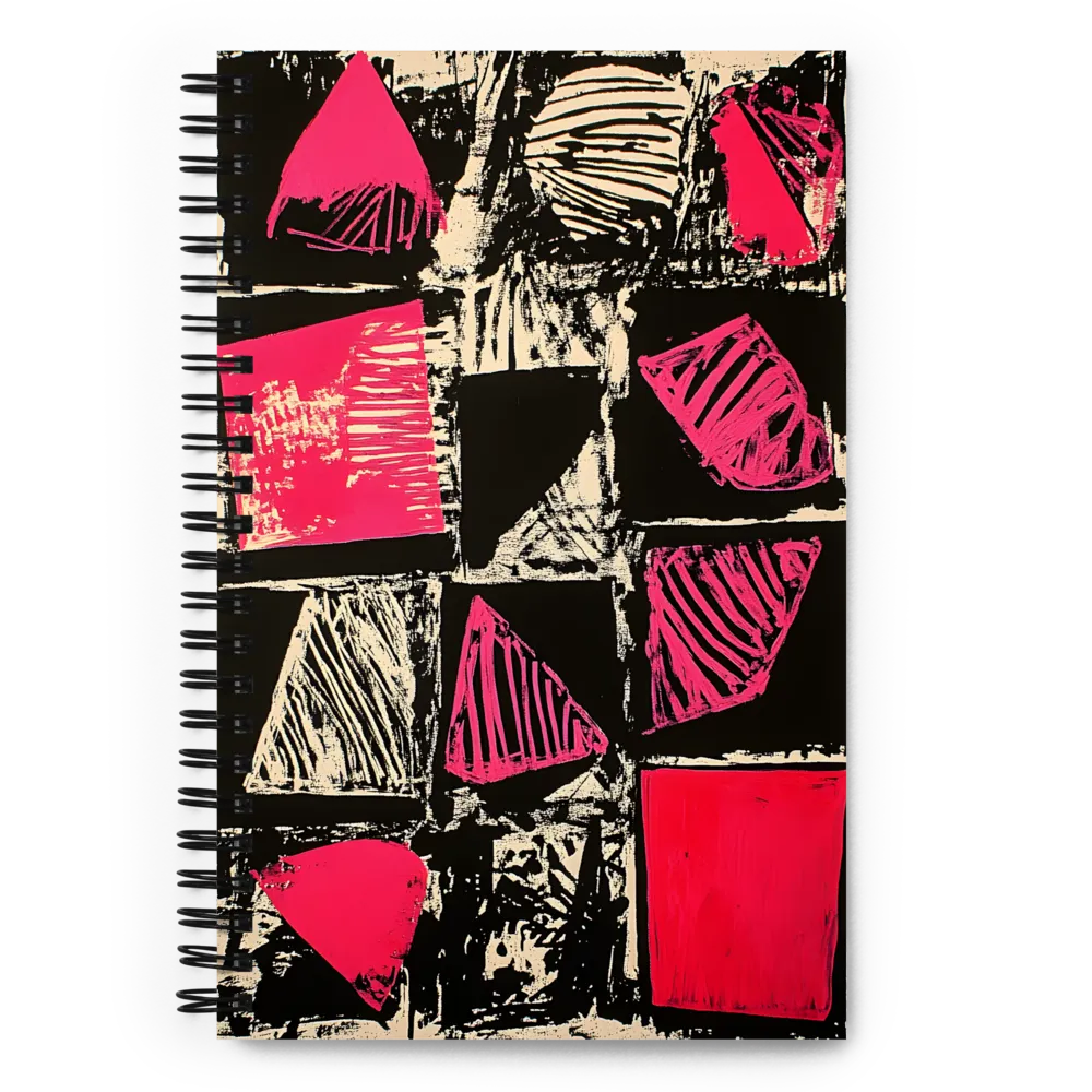 Magenta Geometric Abstraction 
 Spiral Notebook | 140 pages