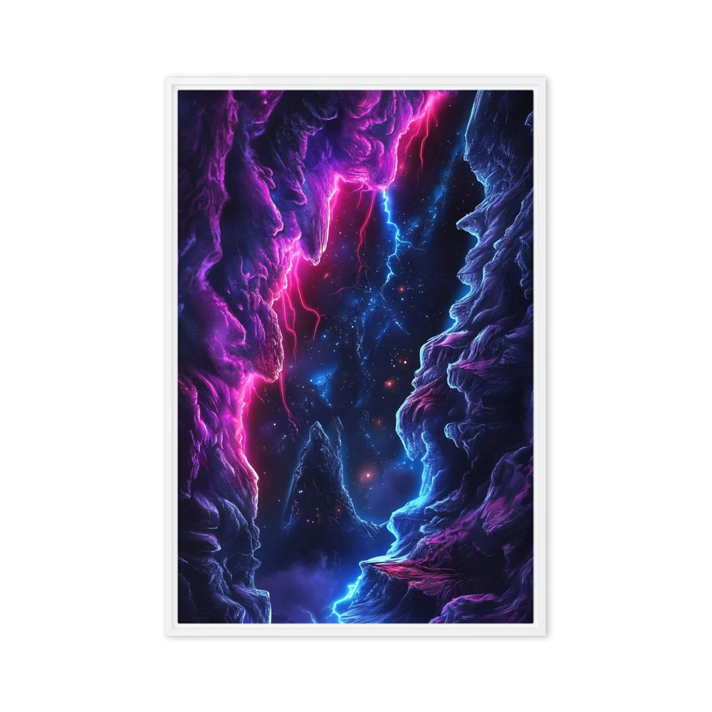 Neon Cosmic Caverns | Art Print