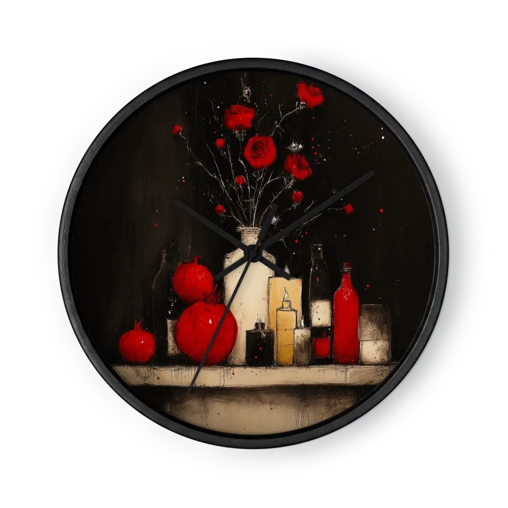 Pomegranates and Red Roses