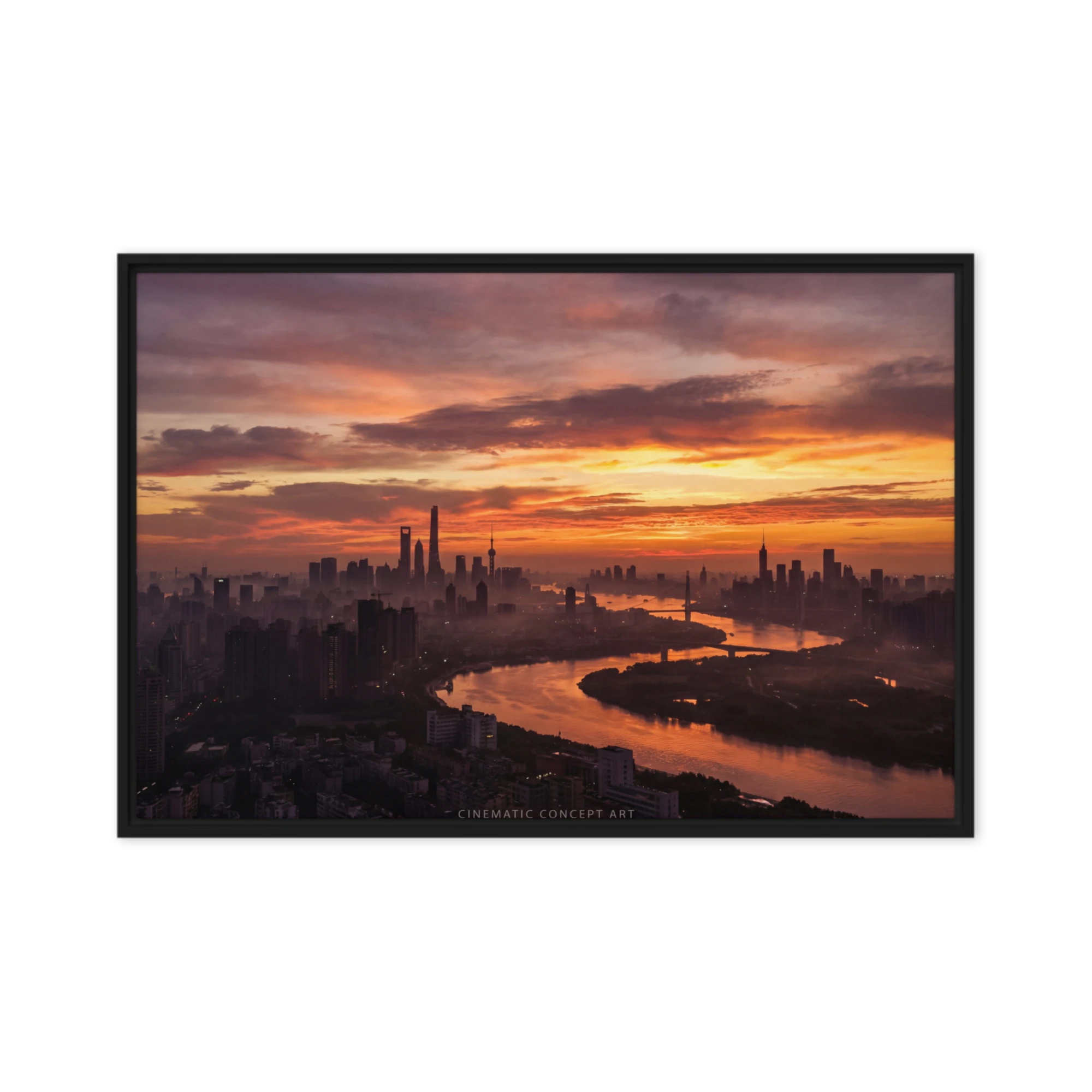 City Sunset Reflection