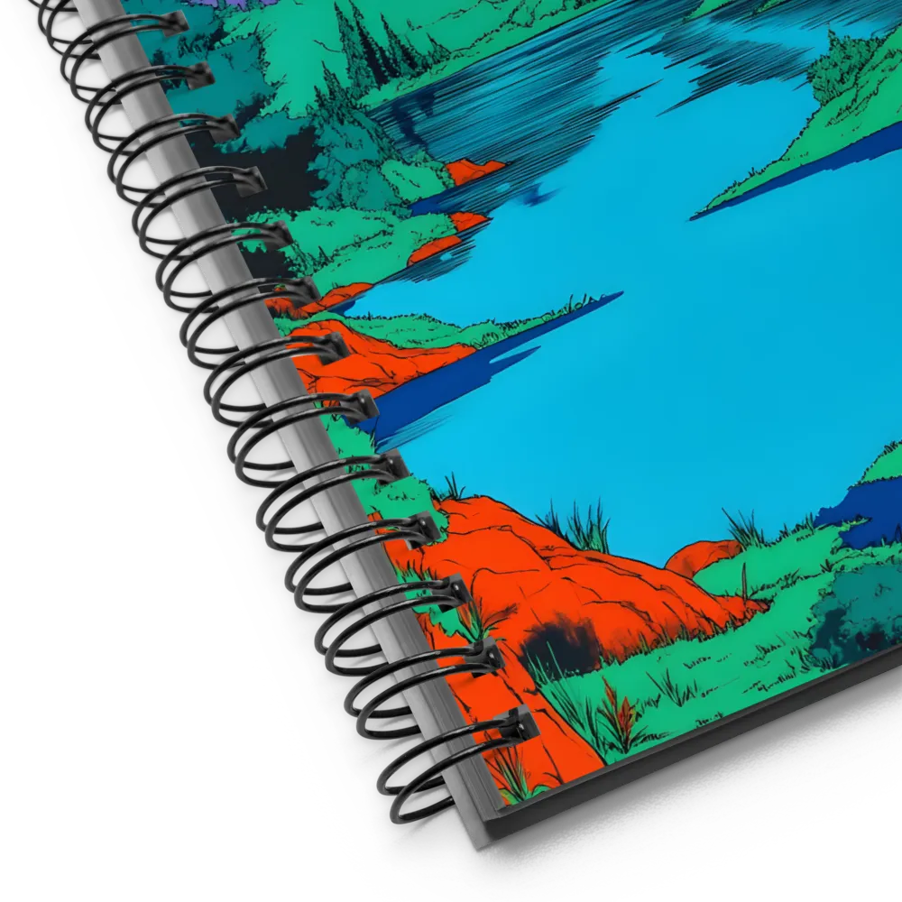 The Sleeping Sun Over A Fantastical Lake 
 Spiral Notebook | 140 pages