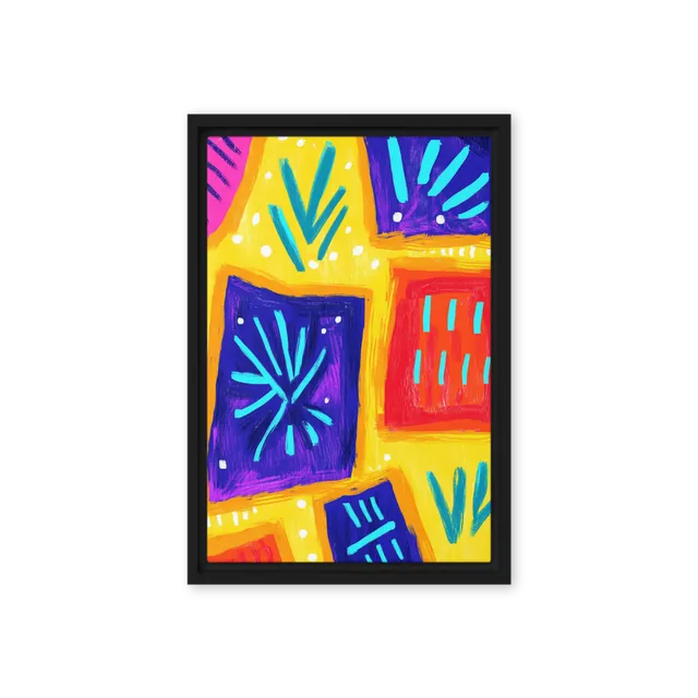 Vibrant Brushstroke Mosaic | Art Print