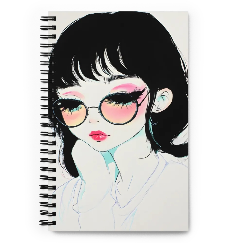 Vibrant Anime Portrait 
 Spiral Notebook | 140 pages