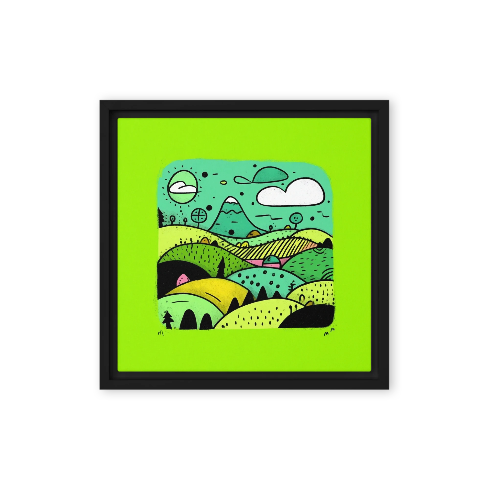 Green Hills and Mountain