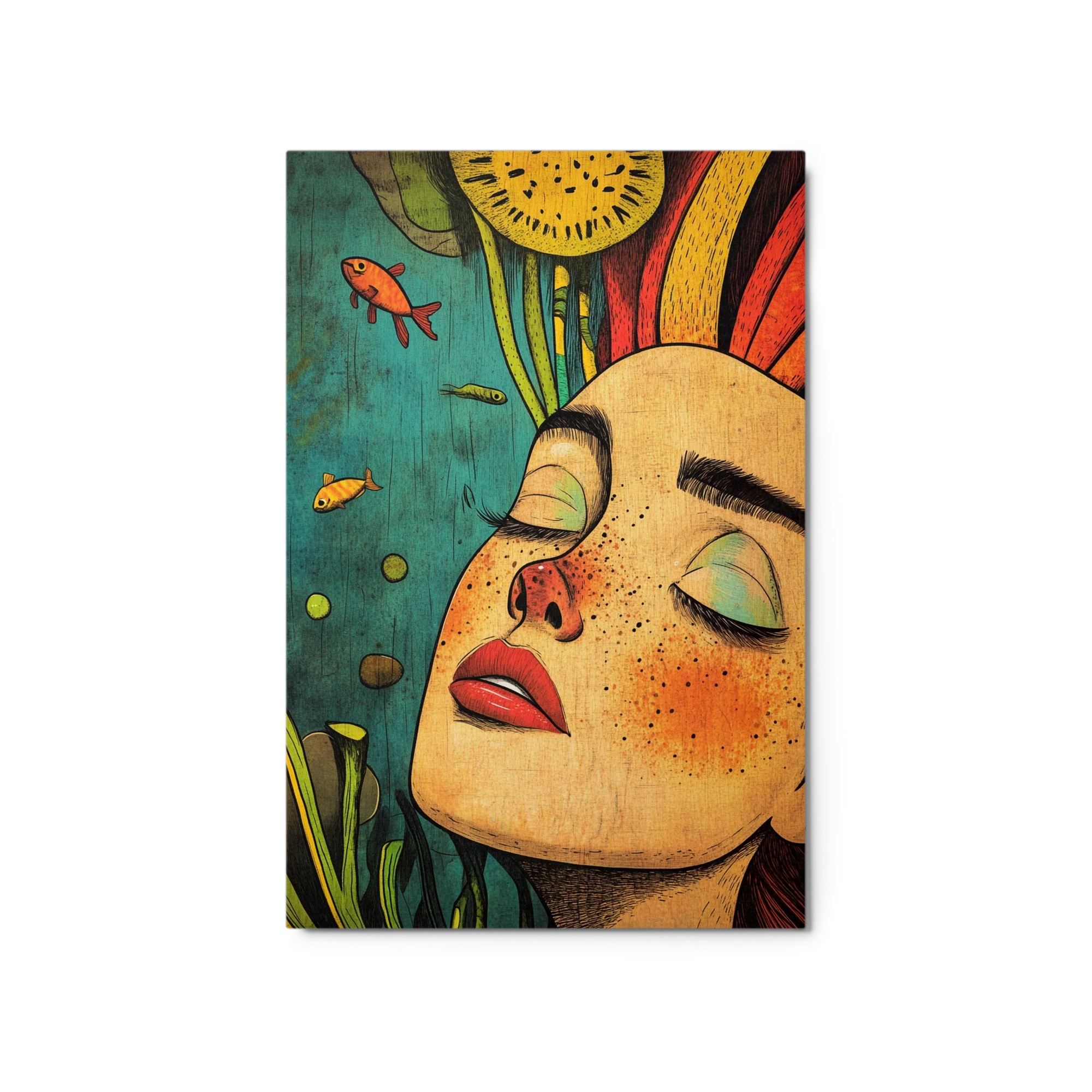 Underwater Woman with Fish