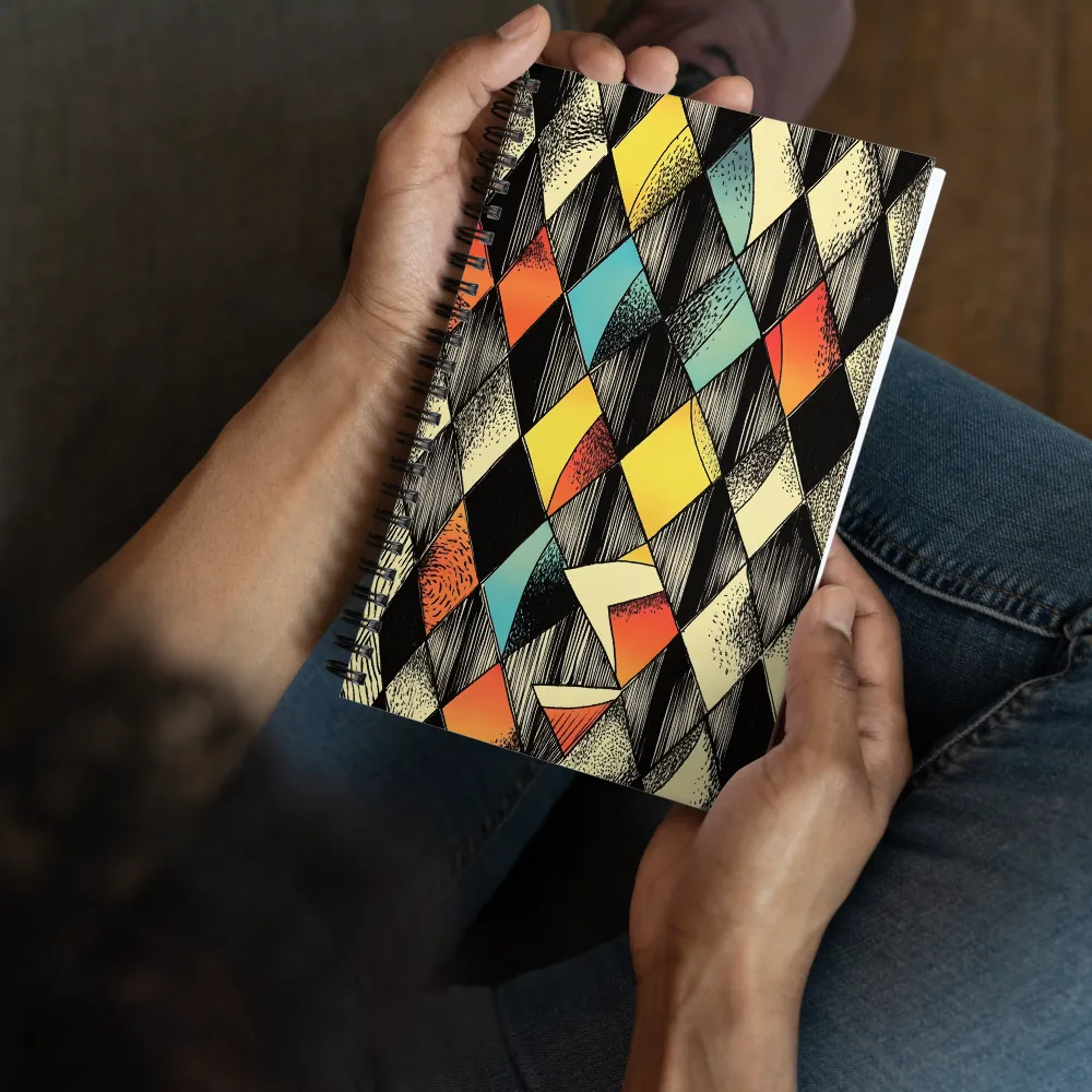 Abstract Diamond Mosaic 
 Spiral Notebook | 140 pages