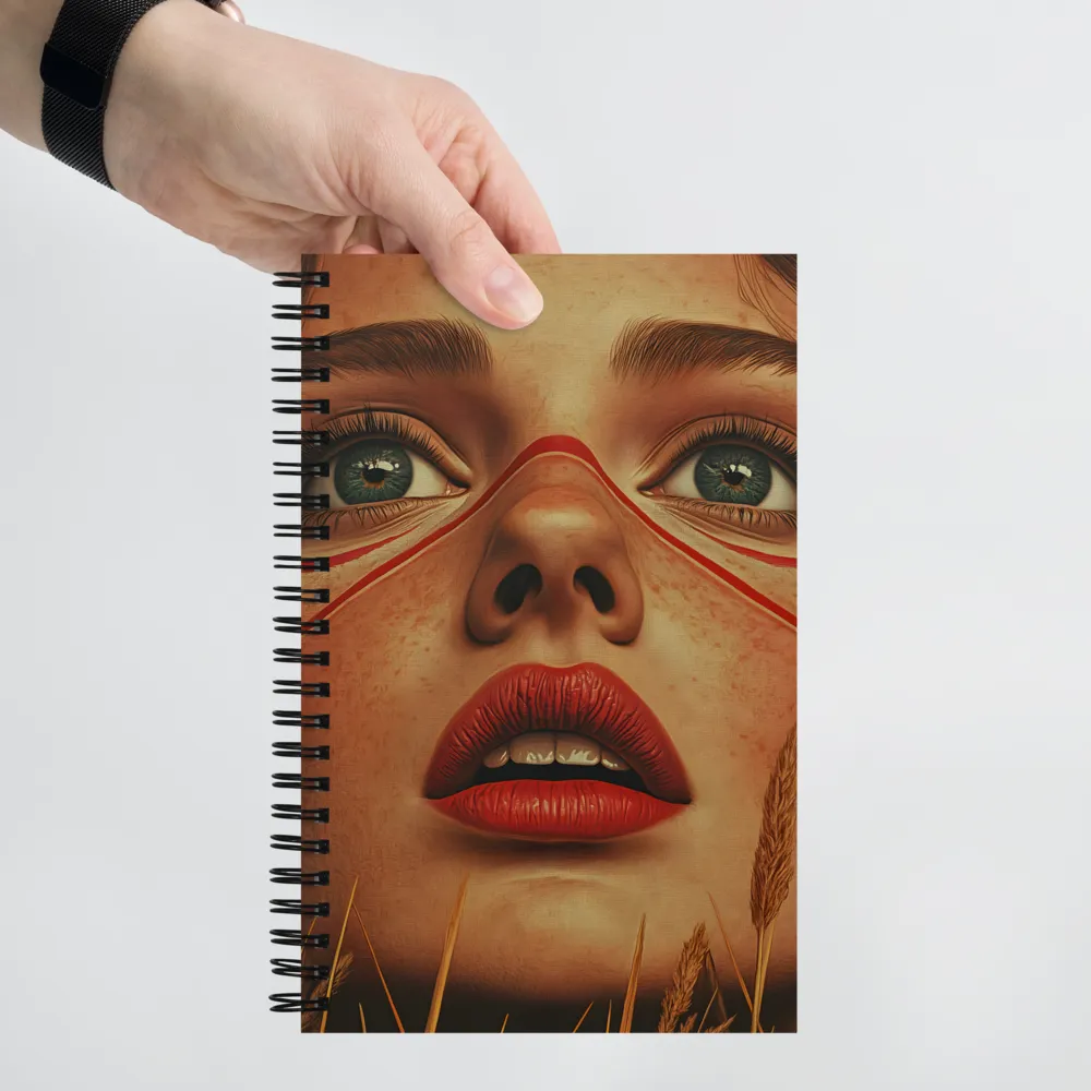Red Marked Portrait 
 Spiral Notebook | 140 pages