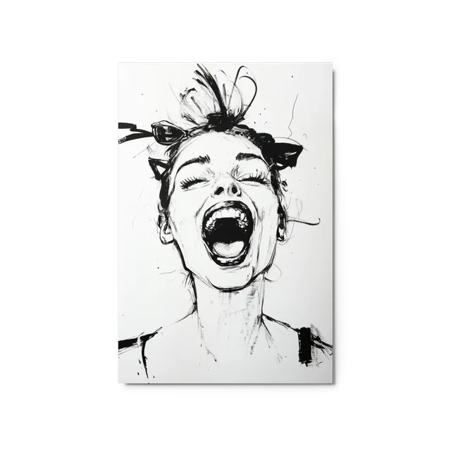 Ecstatic Ink Portrait | Art Print