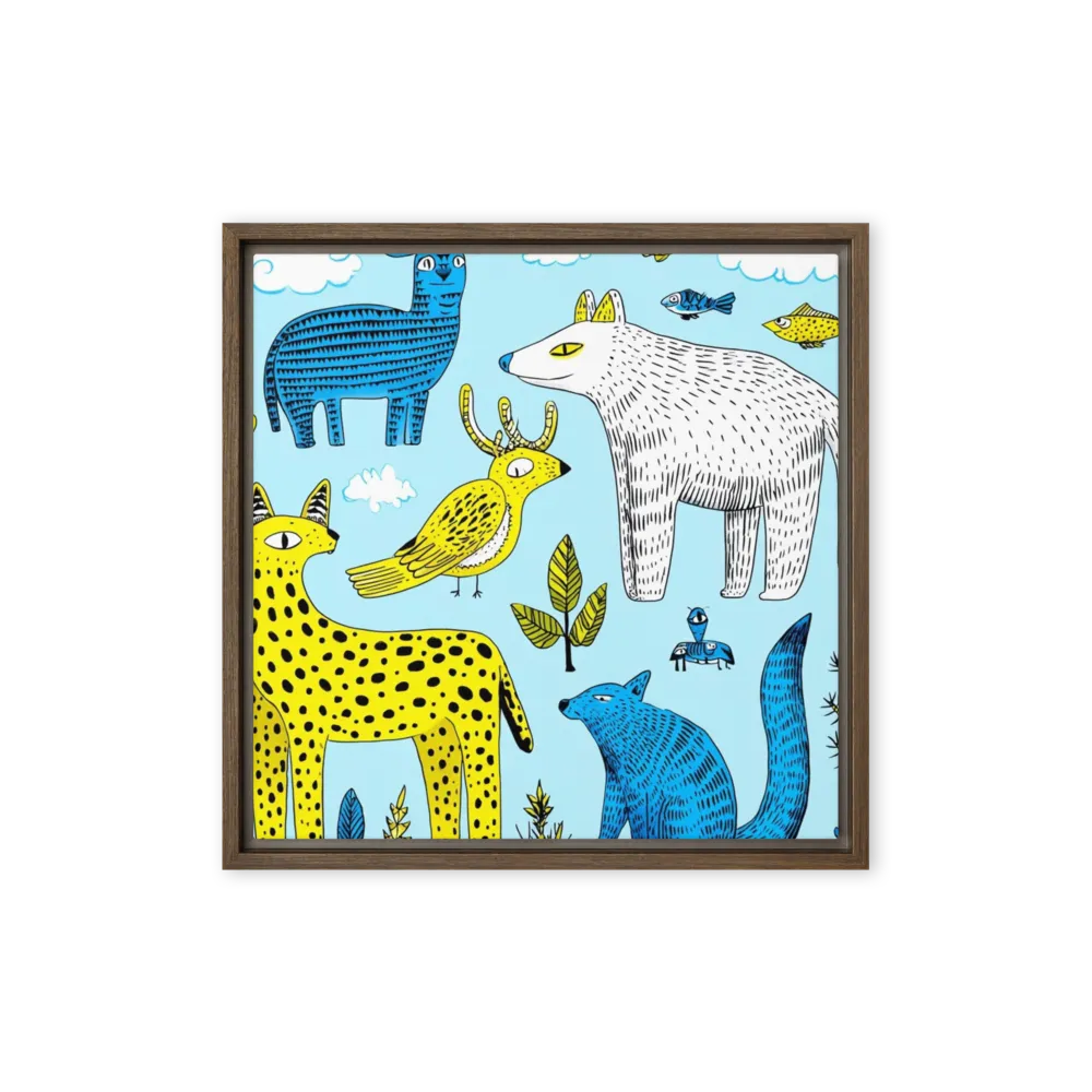 Folk Art Animal Assemblage | Art Print