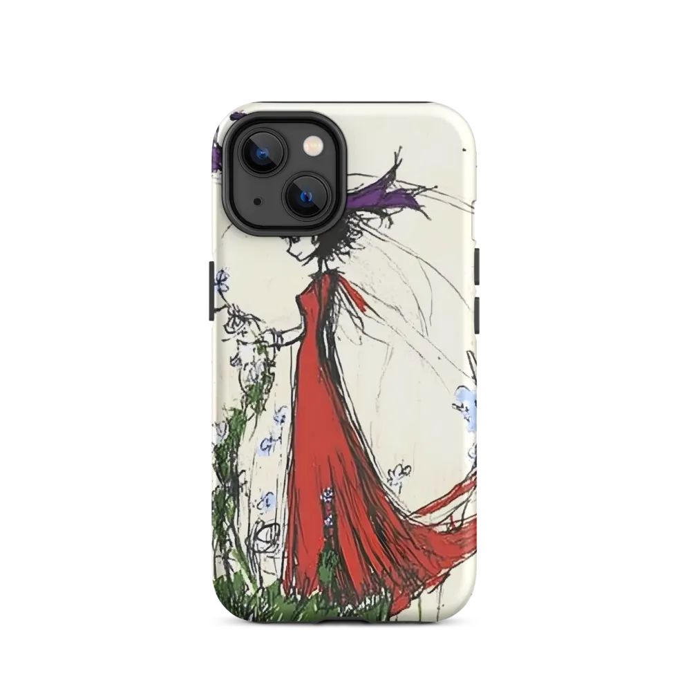 Red-Gowned Reverie | Phone Case