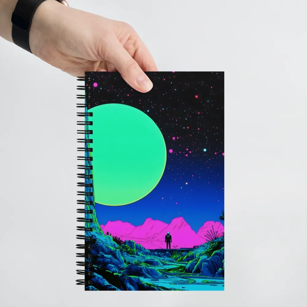 Neon Cosmic Explorer 
 Spiral Notebook | 140 pages