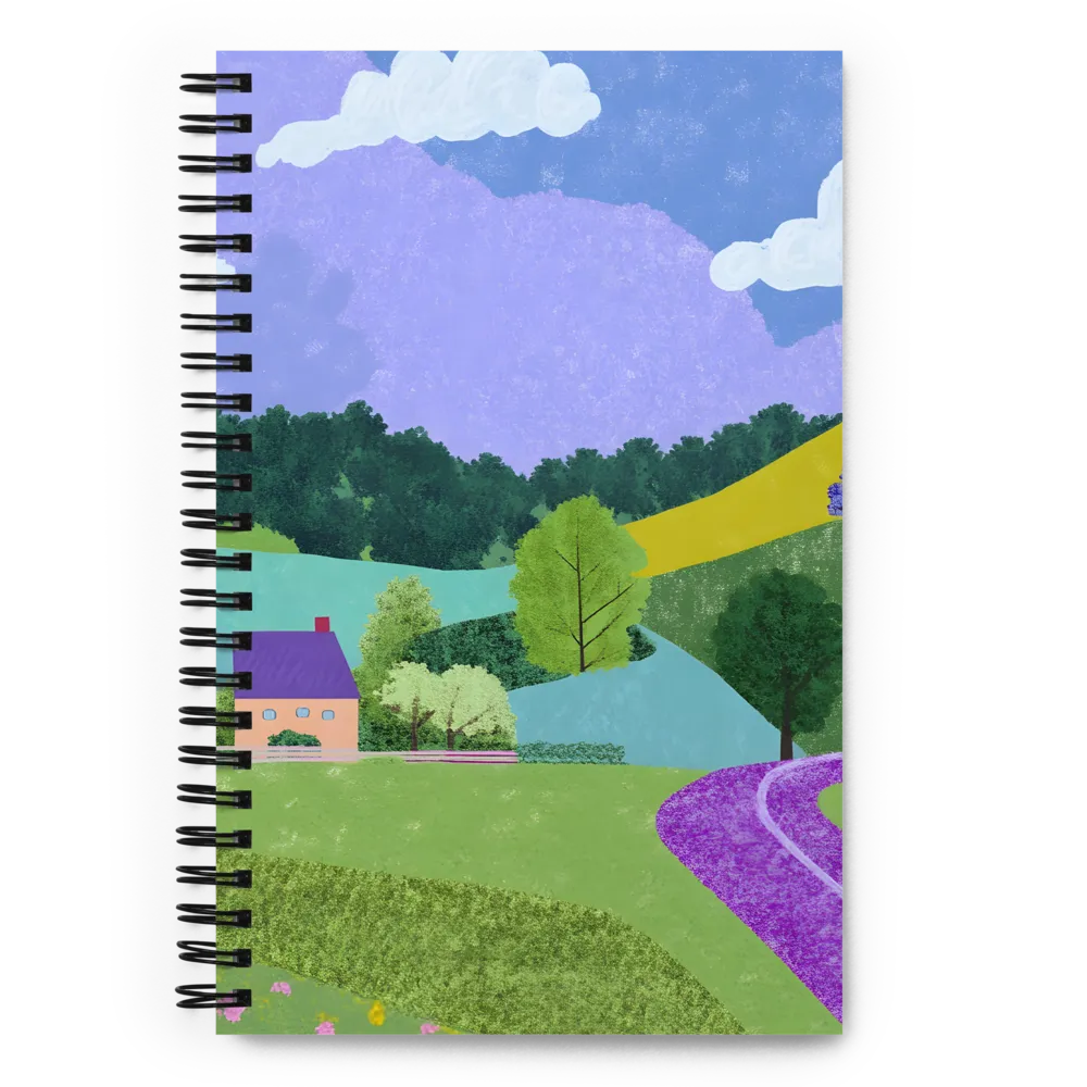 Textured Hillside Retreat 
 Spiral Notebook | 140 pages