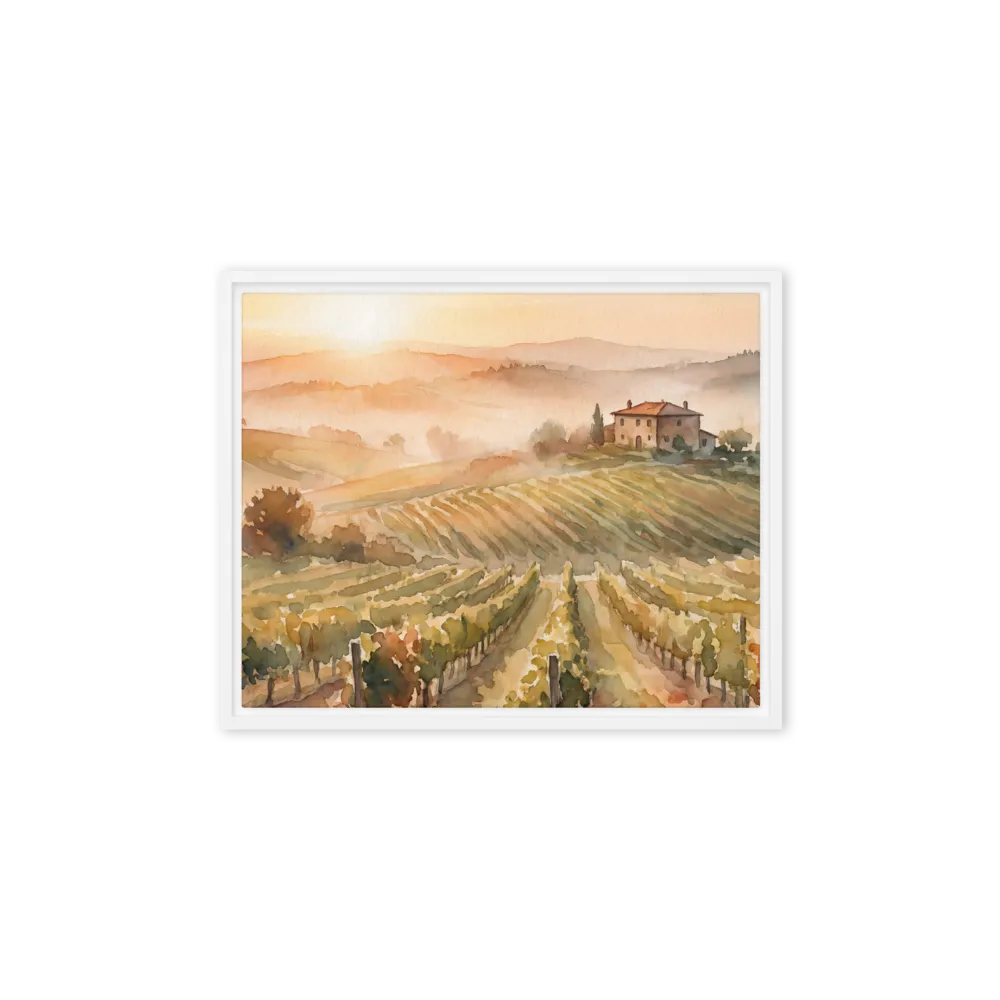 Golden Hour over Tuscany 
 Poster with Black Frame | 12″x 18″