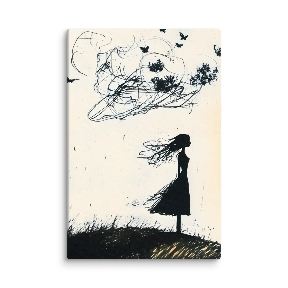 Whispers of the Wind 
 Canvas with White Frame