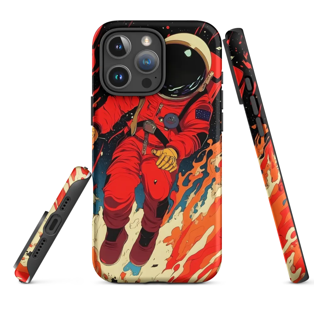 Astronaut in Fiery Space