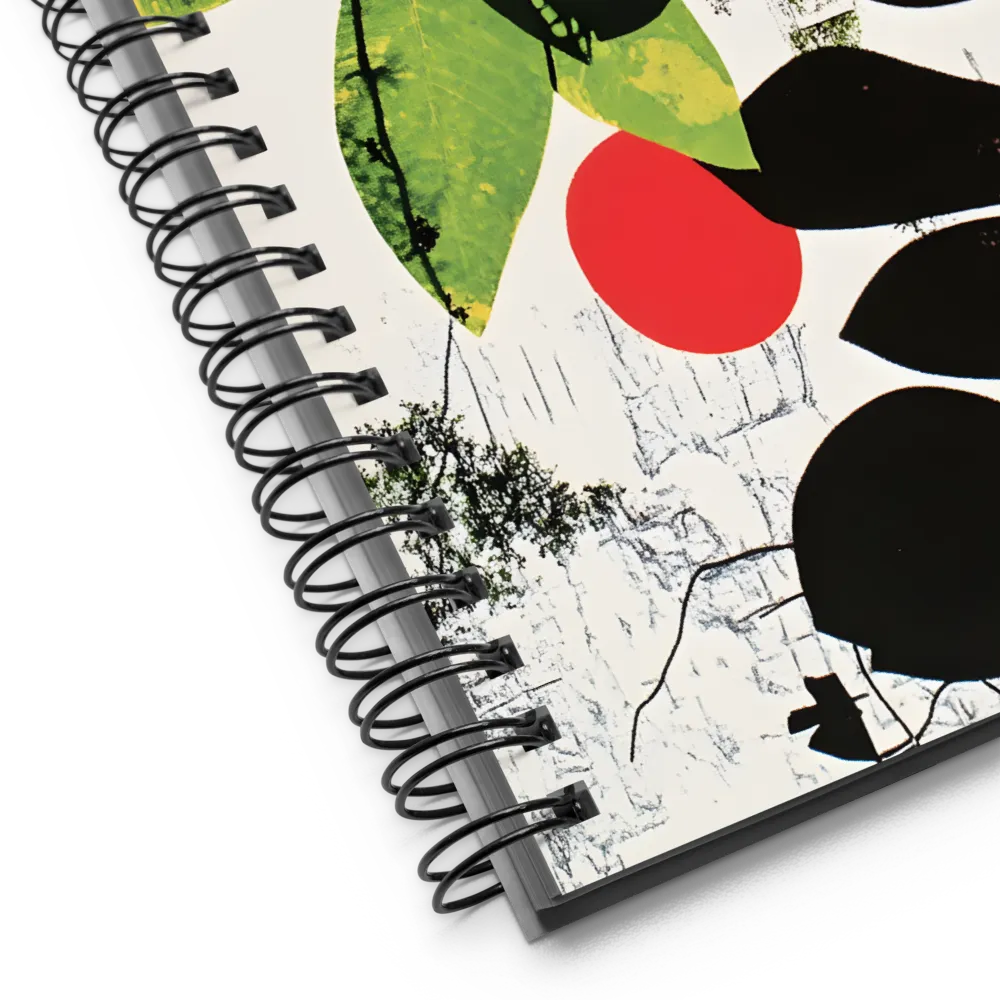 Abstract Leaf Collage 
 Spiral Notebook | 140 pages