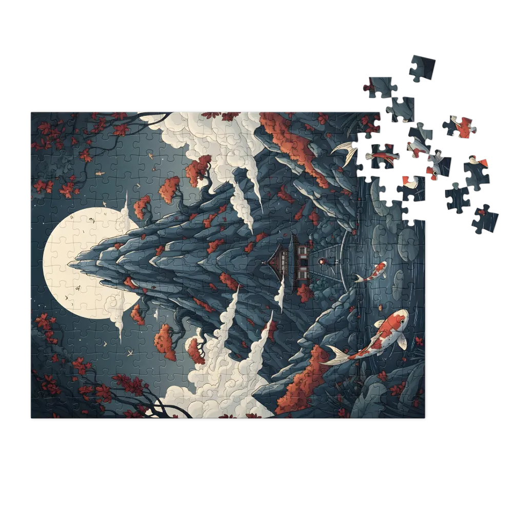 Ascensão Noturna Ukiyo-e 
 Puzzle